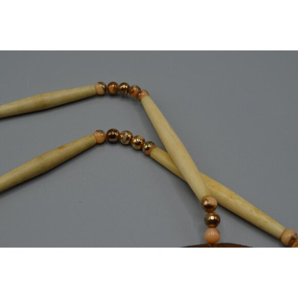 Native Canadian Beadwork Rosette Medallion Art Jewelry Handmade First Nations BC - Picture 10 of 12